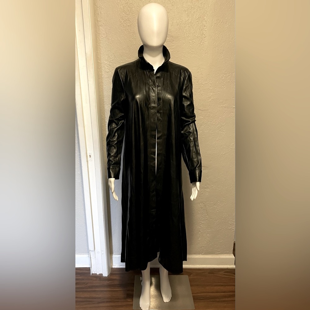Zara black, faux leather jacket.